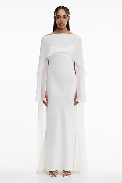 Devlyn Long Sleeve Gown in Ivory Devlyn Long Sleeve Gown in Ivory