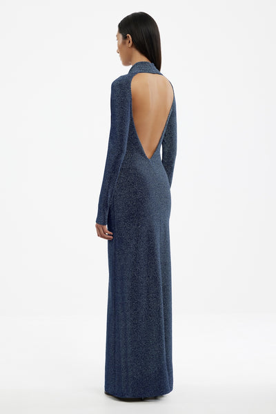 selena maxi dress SO ONLINE AU Selena Long Sleeve Gown, Sapphire, AU12 US8