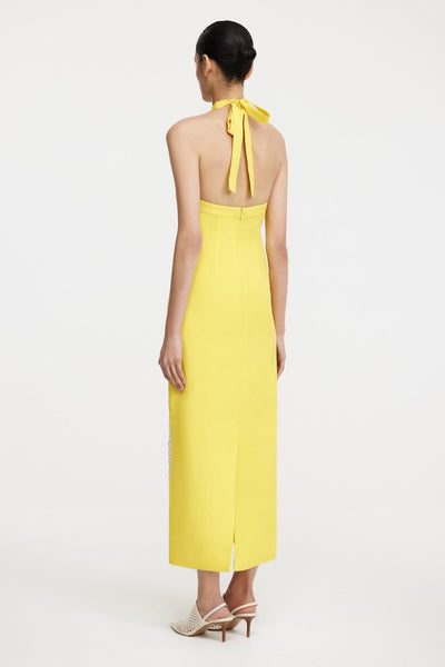 significant other karli midi dress SO ONLINE AU Women's Lemon Halter Neck Midi Dress, AU16 US12