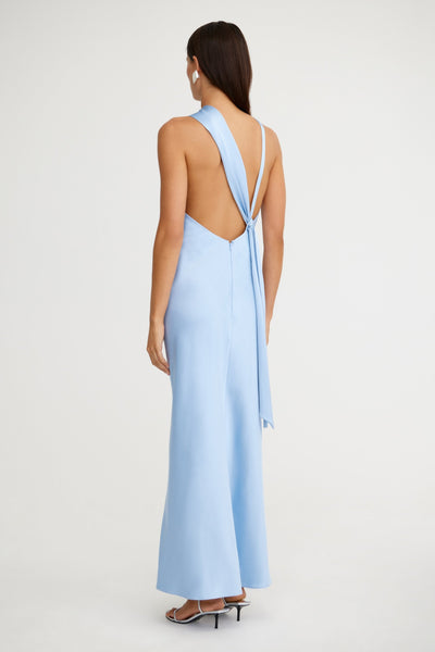 So Online AU Lucile Draped Maxi Dress, Ice Blue, AU12 US8