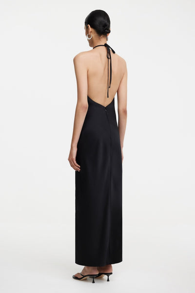 Becca Halter Dress by SO ONLINE AU, Black, AU8 US4, Viscose Polyester Lined Bodice