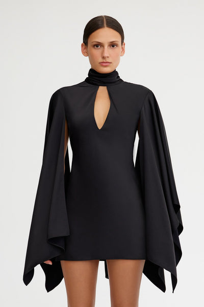 Adriana Long Sleeve Mini Dress for Women, Black, AU8 US4, Polyester Viscose Rayon Adriana Long Sleeve Mini Dress for Women, Black, AU8 US4, Polyester Viscose Rayon