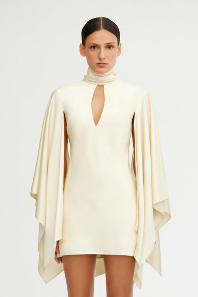 chinese dress ladies Adriana Long Sleeve Mini Dress for Women, Pearl Color, AU14 US10 Size, So Online AU Brand