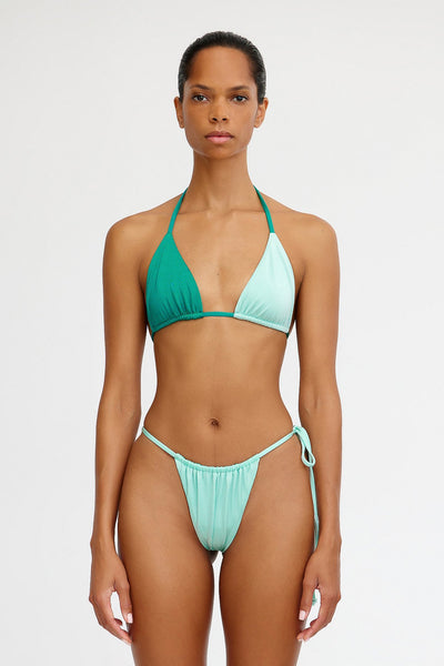 【新品未使用】anuke Stitch Bra Top Cola Shine Underwire Bikini Top - Coastal Floral
