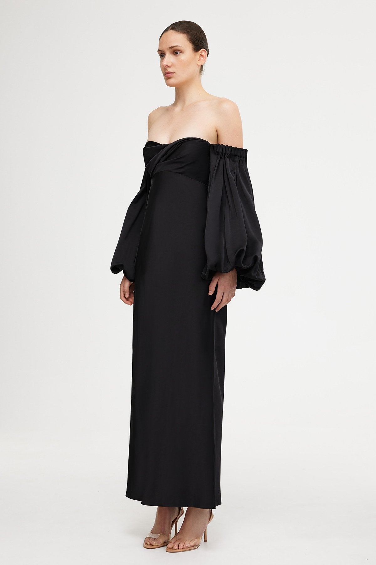 andmary Orga offshoulder dress ブラック Orga offshoulder dress