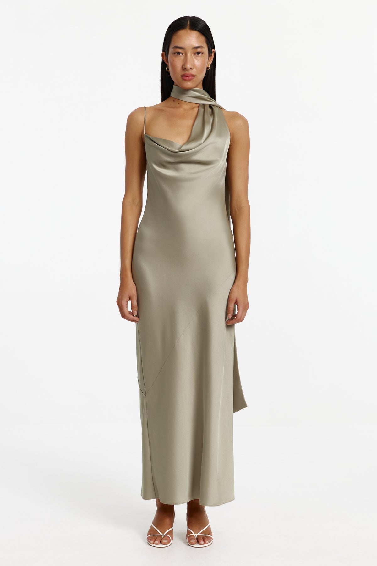 luca bridesmaid dresses Luxe Satin Modest Bridesmaid Dress