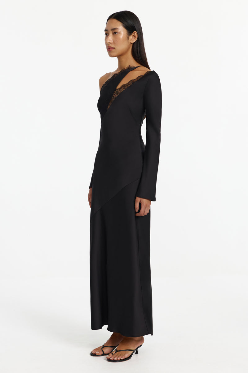 womens black maxi dress with sleeves boohoo Women's Long Sleeve Wrap Maxi Dress