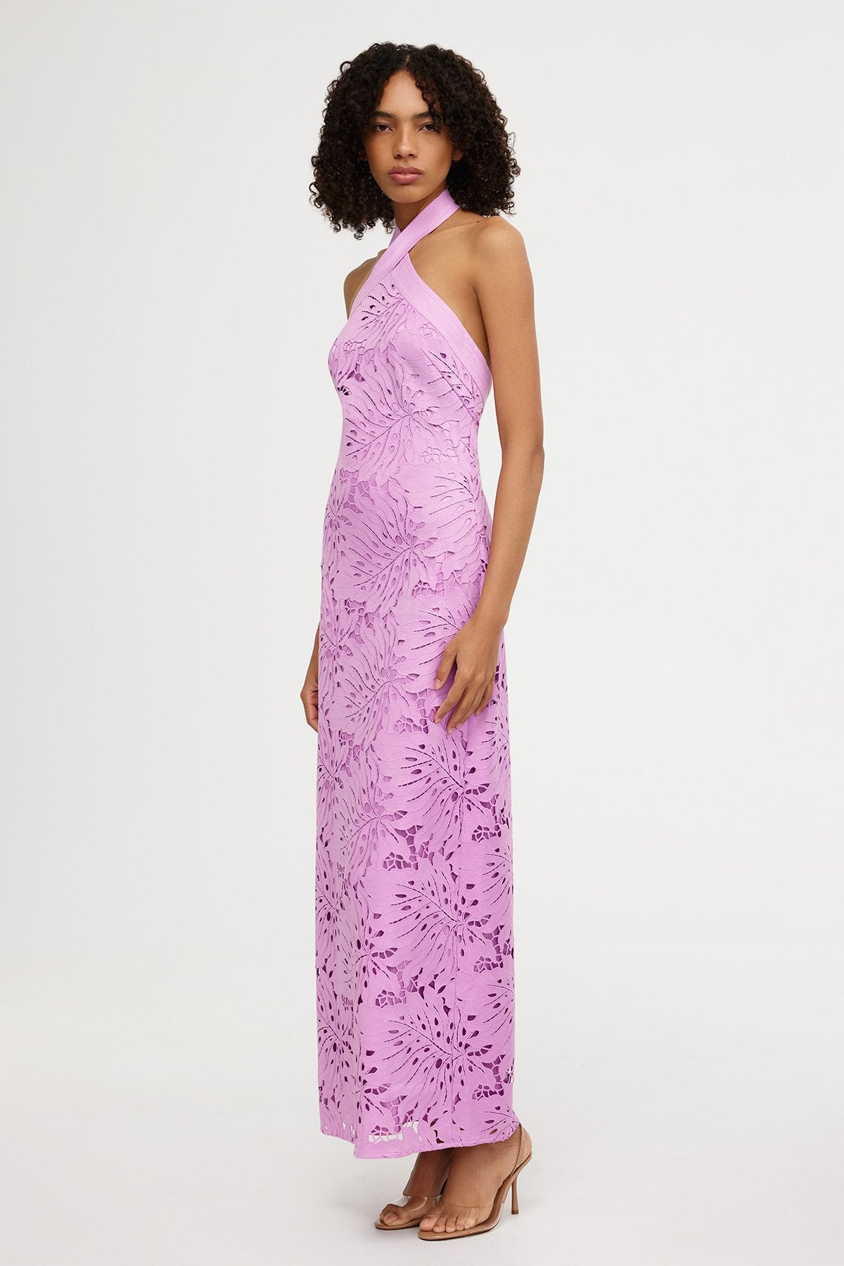 未使用 CARAMEL HYSSOP DRESS VISIONS LACE DEEP V MAXI DRESS | MARSHMALLOW — THIRD FORM