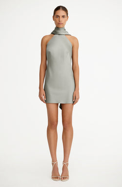 SO ONLINE AU Lucile Halter Neck Dress, Sage, AU16 US12 SO ONLINE AU Lucile Halter Neck Dress, Sage, AU16 US12