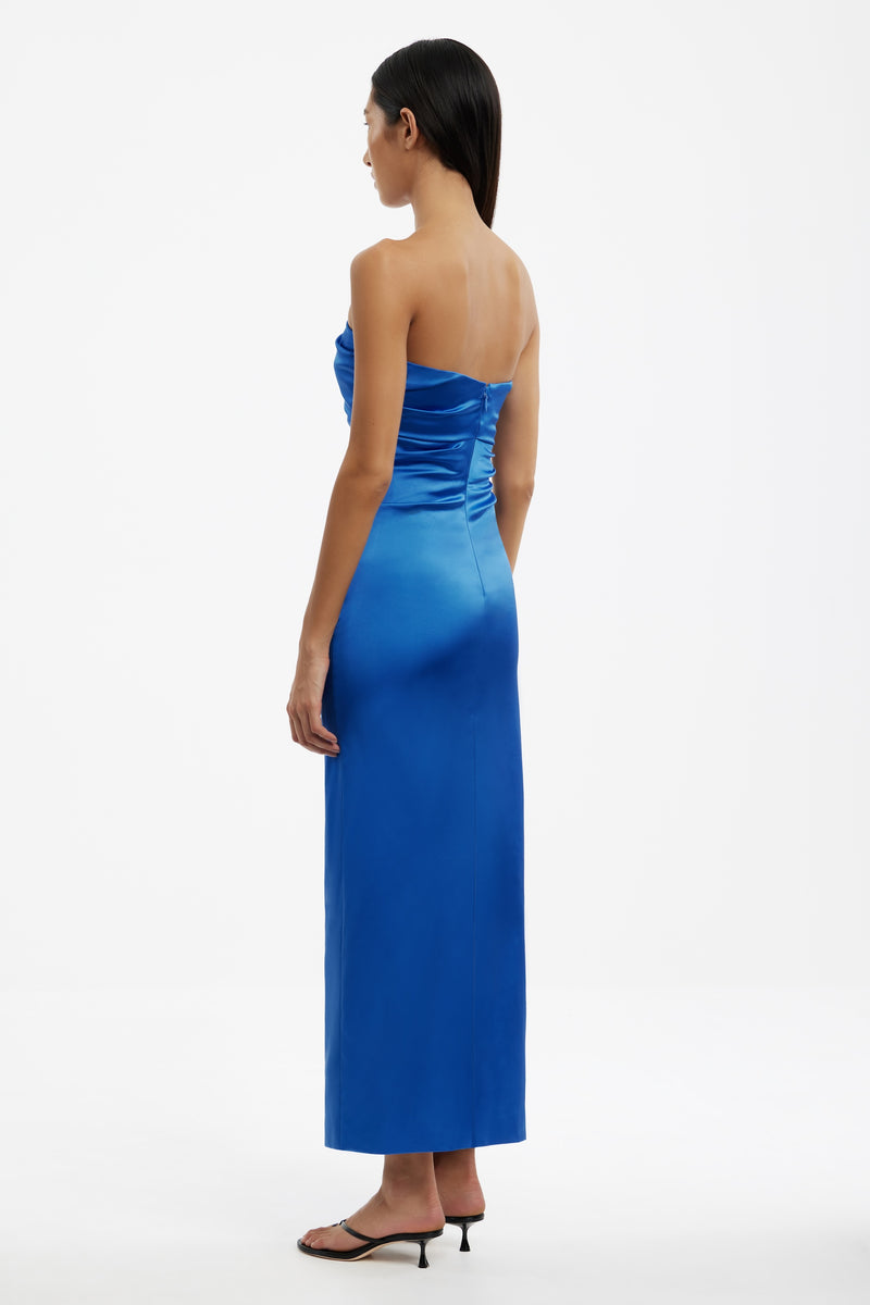 chantelle 3d midi dress in blue Chantelle: Pink, black, or blue