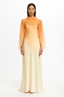 knee length dresses for ladies Burnt Orange Pleated Long Sleeve Mini Dress main image 0