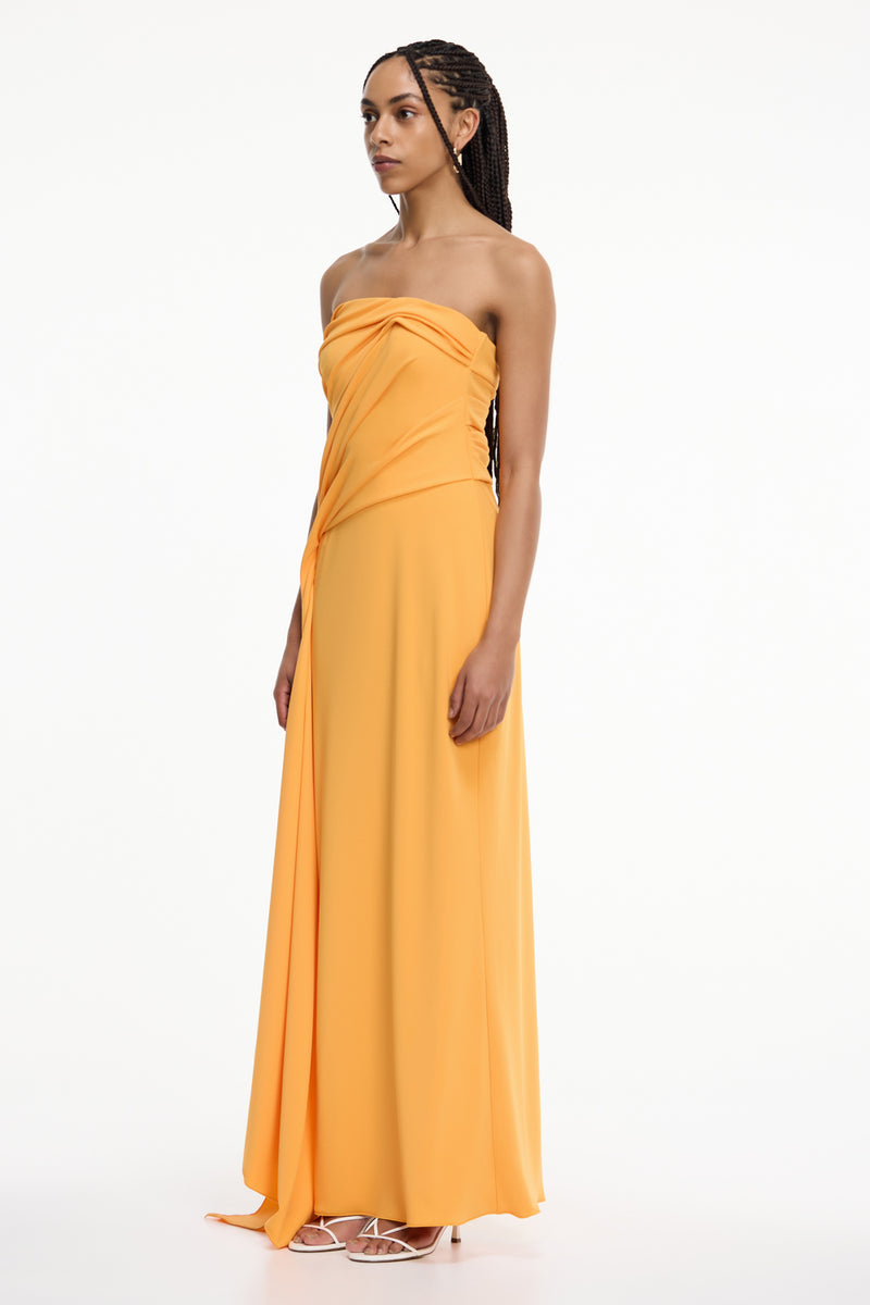 Genesis Strapless Dress for Women, Amber, AU12/US8, Polyester