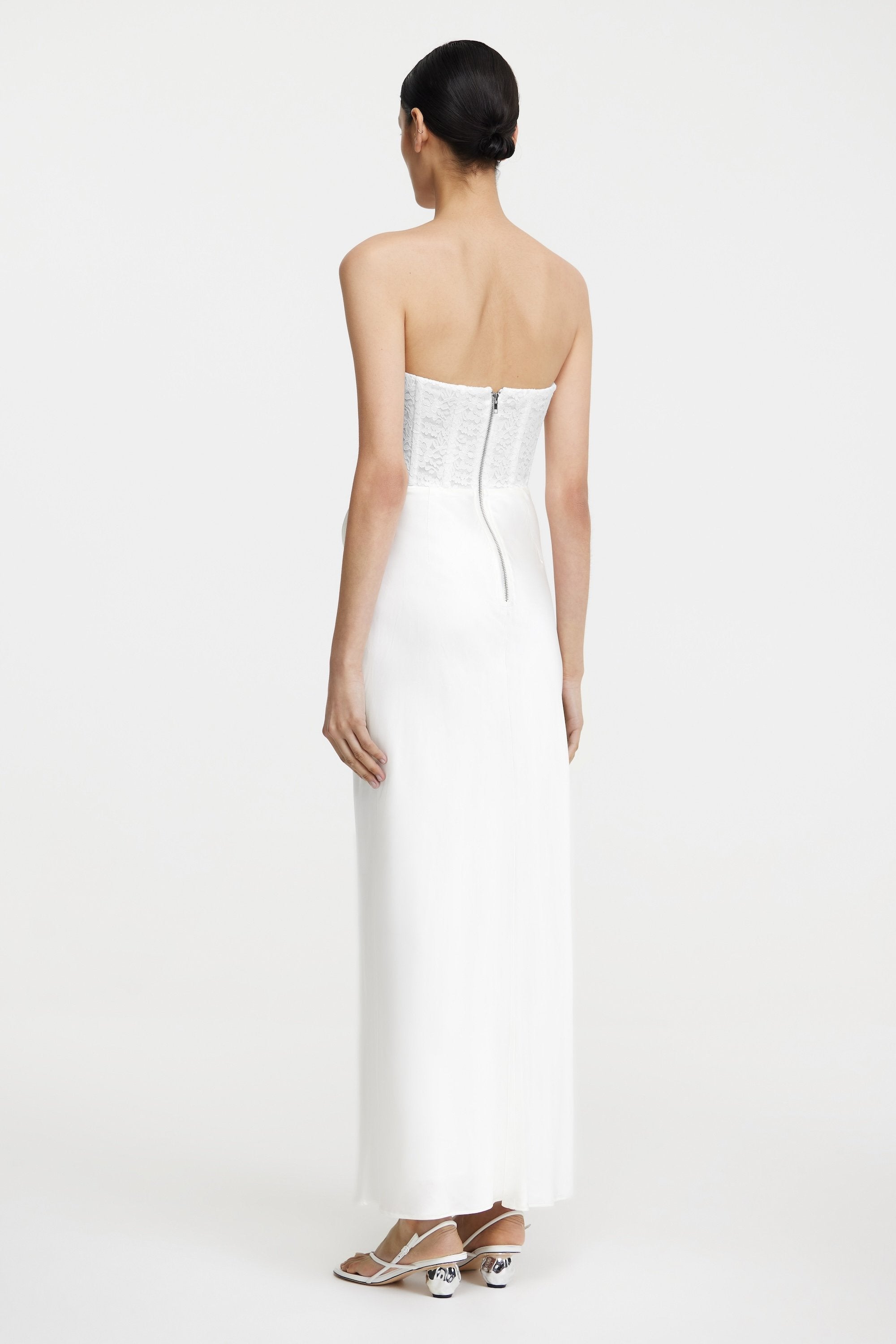 Confidence Is Key Strapless Maxi Dress Bone