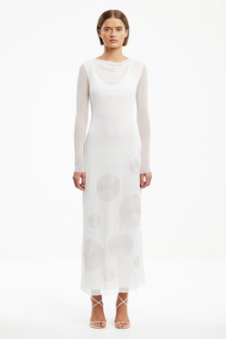 chelsea mesh dress Significant Other Women's Chelsea Sheer Mesh Beaded Maxi-Dress - Charcoal