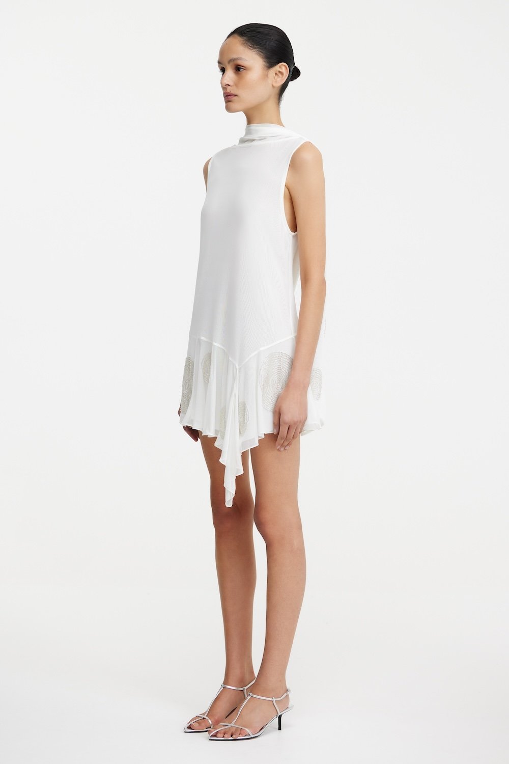 more to come chelsea mini dress SO ONLINE AU Chelsea Mini Dress, Ivory, Sheer Woven Mesh, Glass Bead Embellishments, AU8 US4