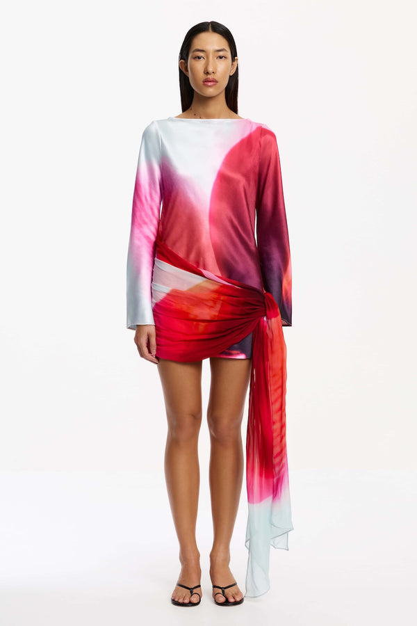 FARRAH LONG SLEEVE MINI DRESS