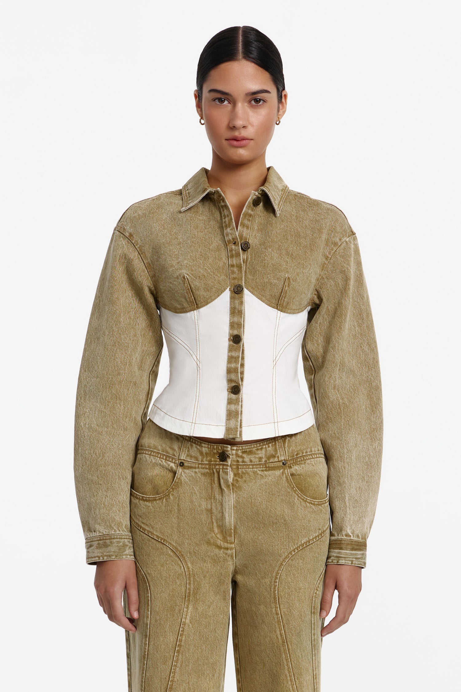 D2-SL260487T-F1_BODICIA_SHIRT_JACKET-MOSSGOLD_SPLICE-1