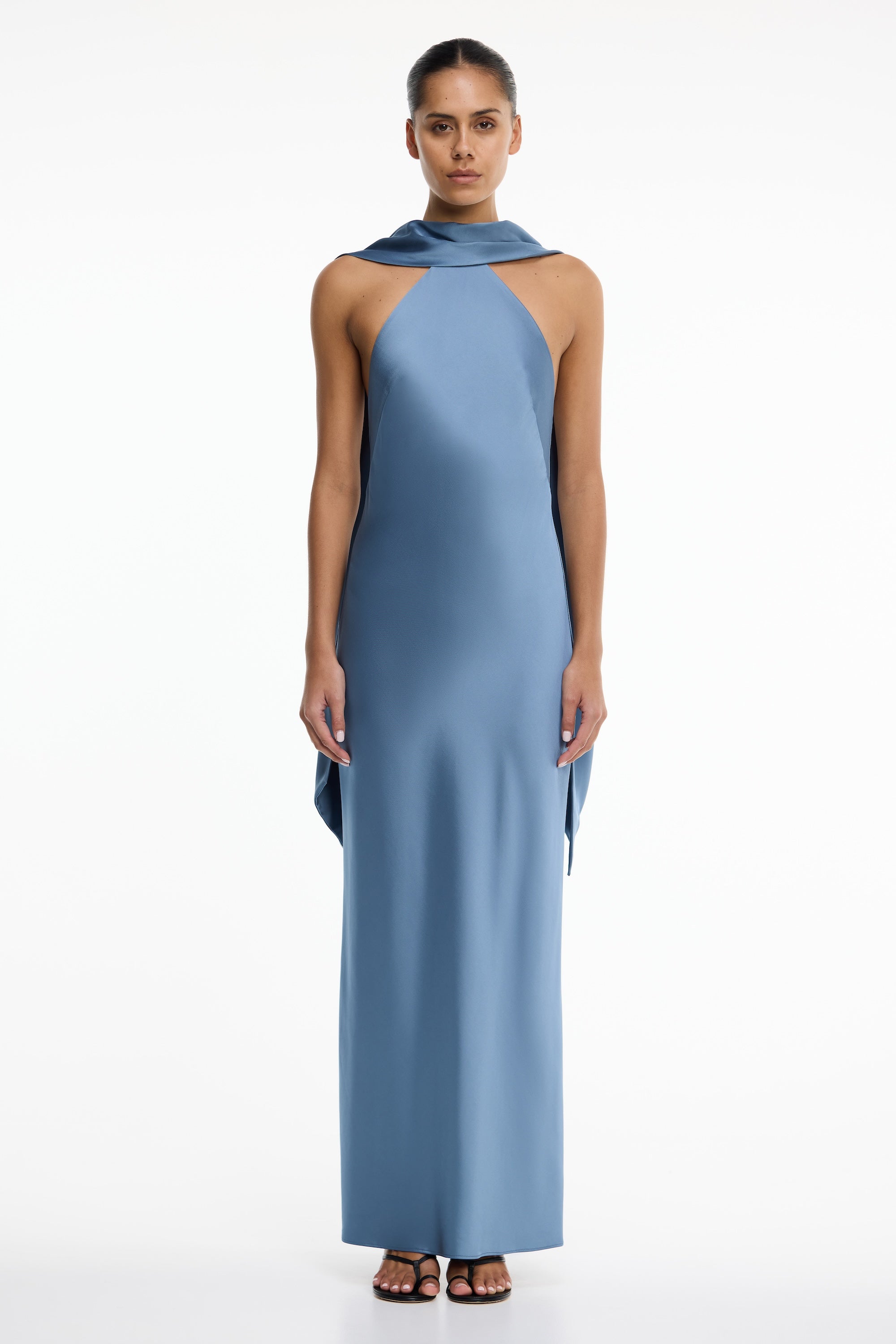 Lucile Halter Maxi Dress for Women, Iron, AU14 US10
