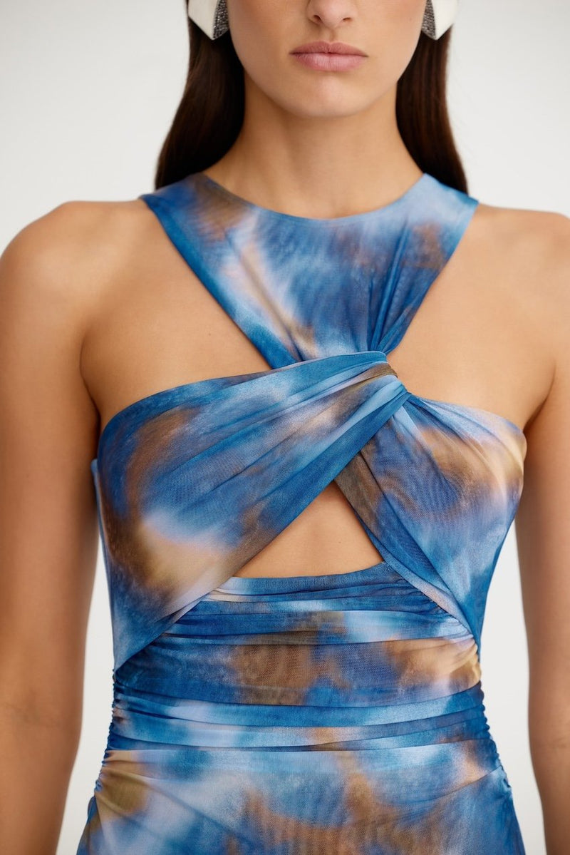 SO ONLINE AU Dipped Cobalt Mini Dress, AU10 US6 SO ONLINE AU Dipped Cobalt Mini Dress, AU10 US6