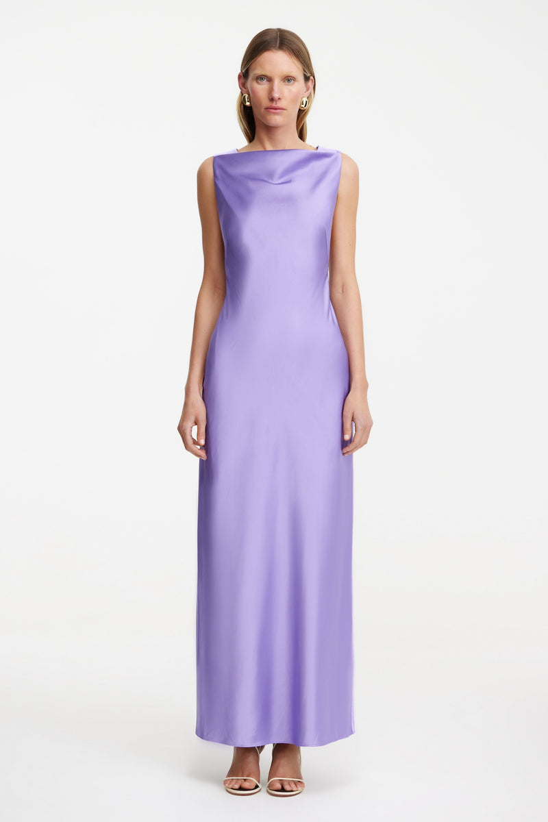 lilac backless dress Purple 1930s Ombre Off-Shoulder Backless Maxi Dress