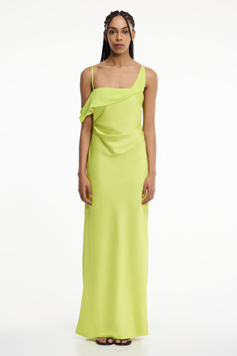 kiwi bridesmaid dresses SO ONLINE AU Devlyn Maxi Dress, Kiwi Satin, AU14 US10
