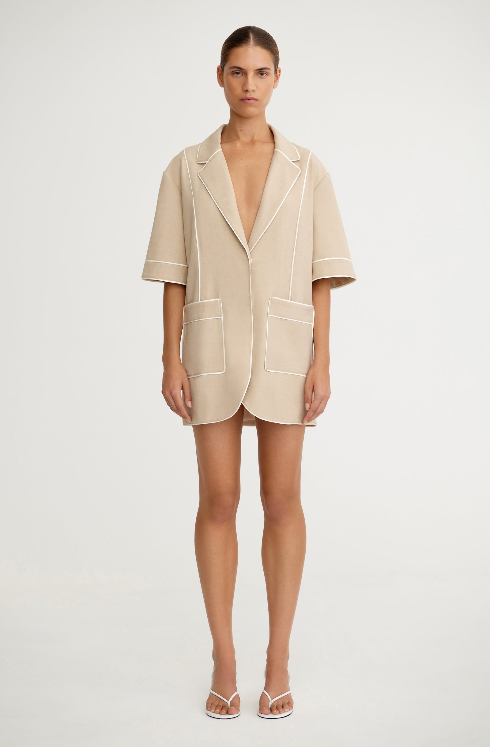 sand shirt dress Cabana Life Gauze Button Front Shirt Dress in Brown at Nordstrom, Size Large