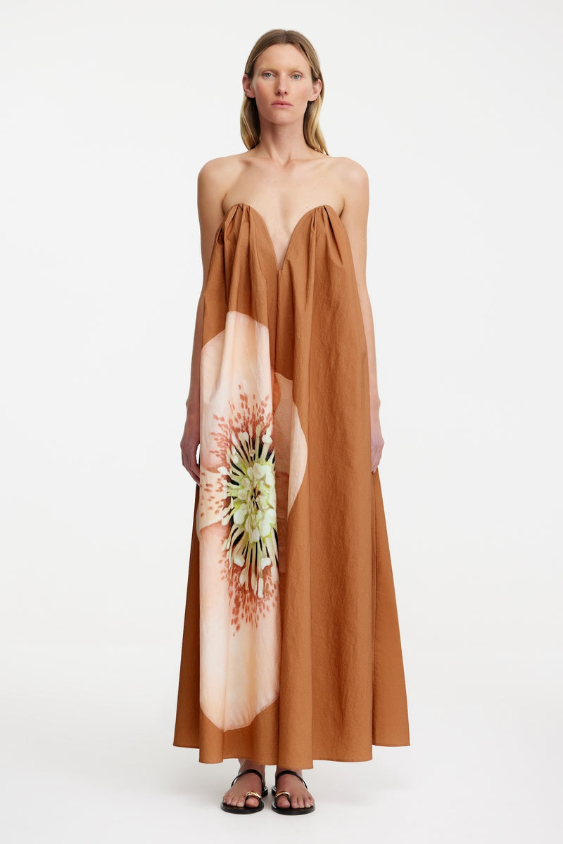 rose orange dress Rose Orange Tube Long Dress