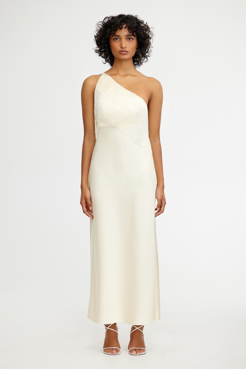 Josephine Sleeveless Crystal Snake Embellishment Midi Dress