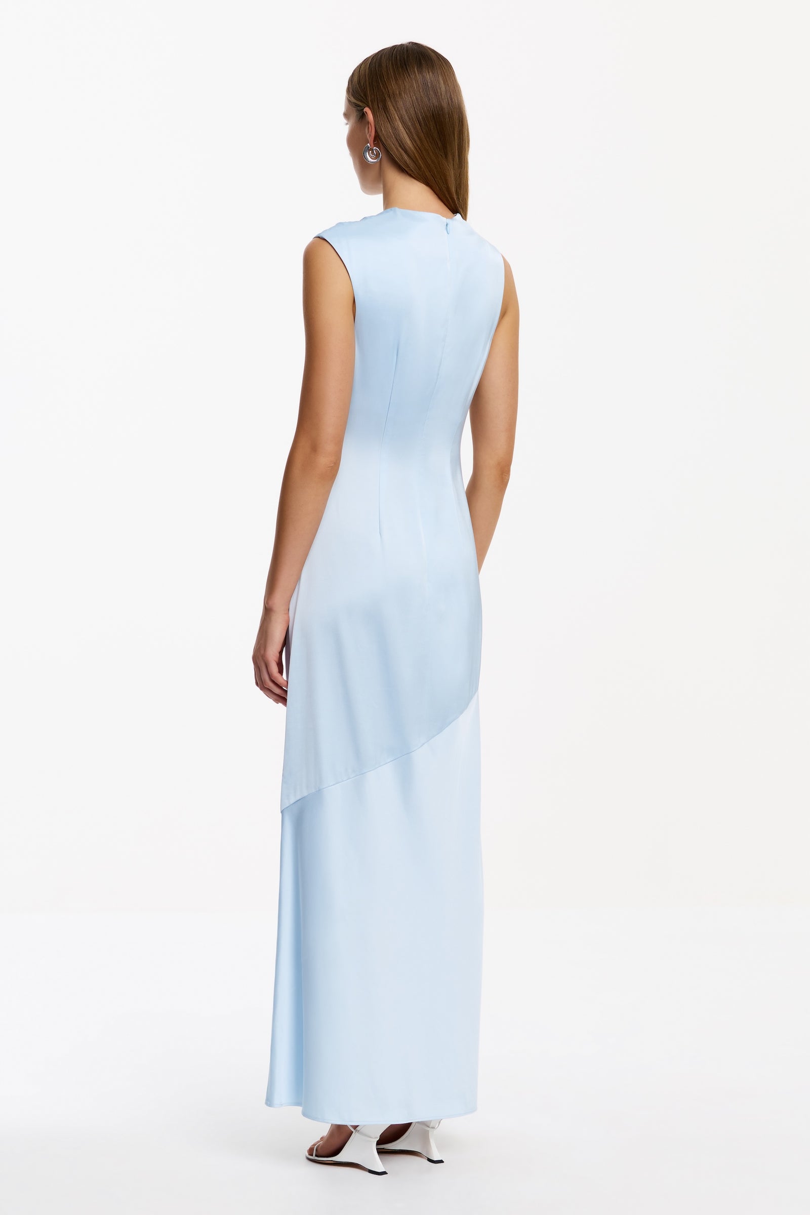 blue midi dress amazon Sancia Linen Corset Midi Dress main image 0