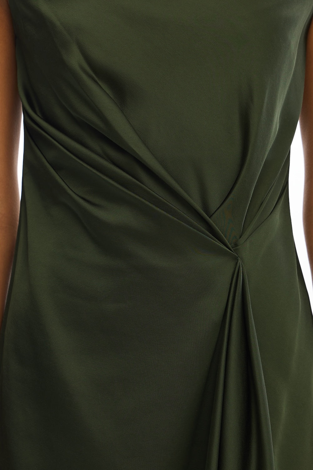 significant other alyssa draped satin mini dress Alyssa Mini Satin Dress for Women, Forest Color, AU8/US4 Size