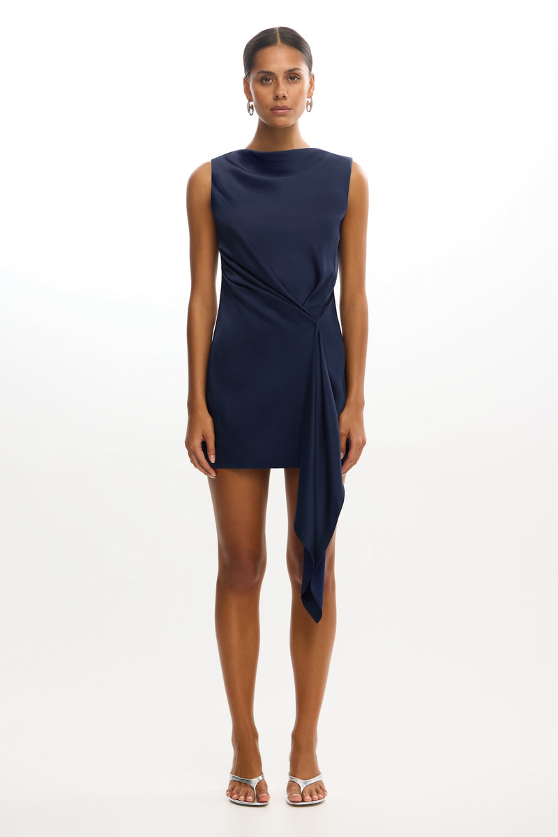 sapphire mini dress MISHA Sapphire Sequin Plunge Mini Dress