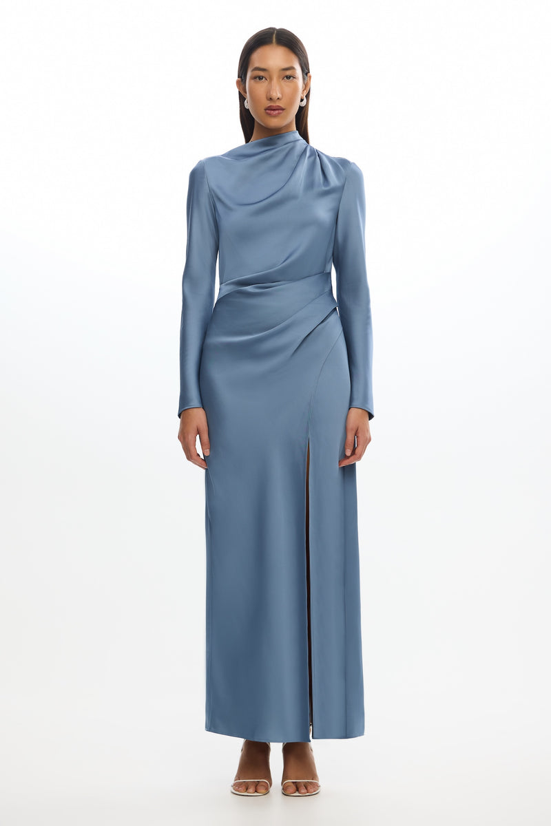 Alyssa Long Sleeve Maxi Dress for Women, Iron Color, AU10 US6 Size Alyssa Long Sleeve Maxi Dress for Women, Iron Color, AU10 US6 Size