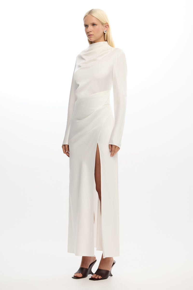 OCCASION SS2504144D_ALYSSA_LONG_SLEEVE_DRESS IVORY 2