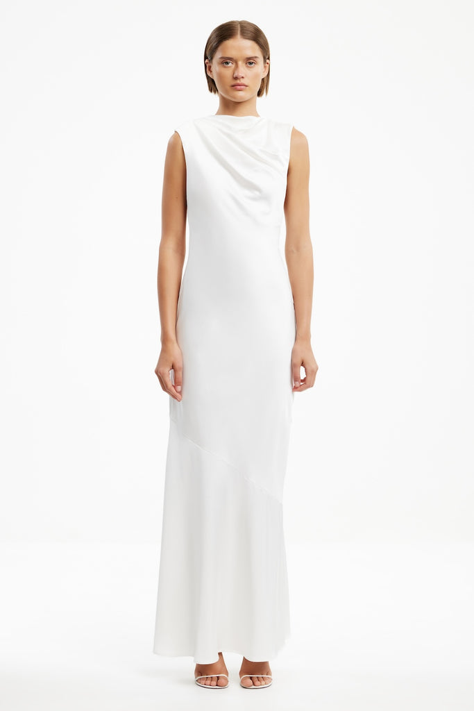 significant other lana cowl-neck tie-back satin maxi dress SO ONLINE AU Dress, Ivory, AU12 US8 elegant beaded dress It is made from SHEIN Lady Gold Sequin Size:4-tall