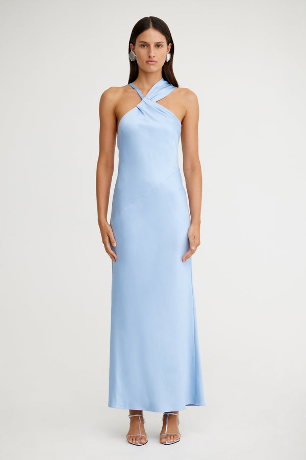 LUCILE DRAPED MAXI DRESS