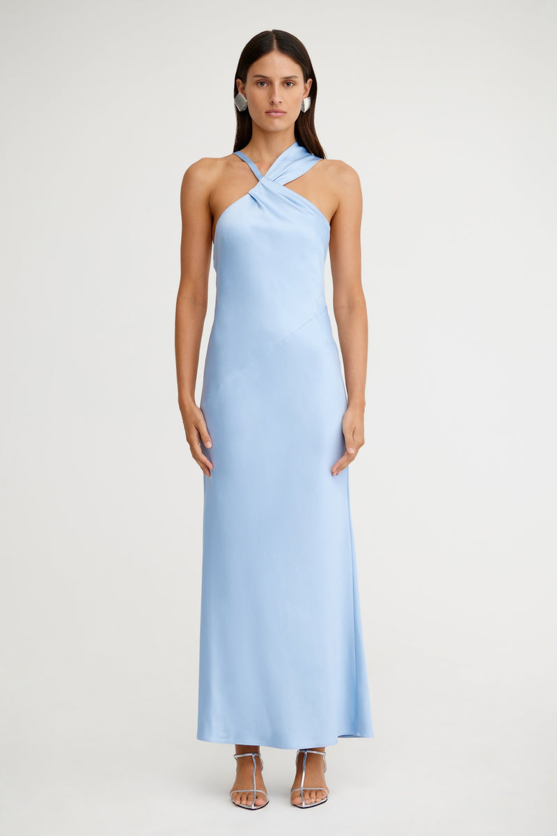 LUCILE DRAPED MAXI DRESS