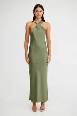 LUCILE DRAPED MAXI DRESS