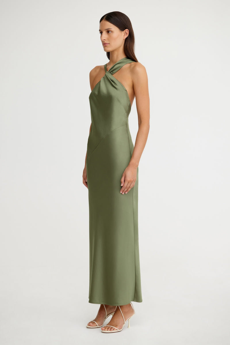 LUCILE DRAPED MAXI DRESS