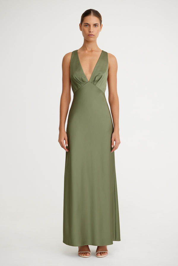 LUCILE BIAS MAXI DRESS