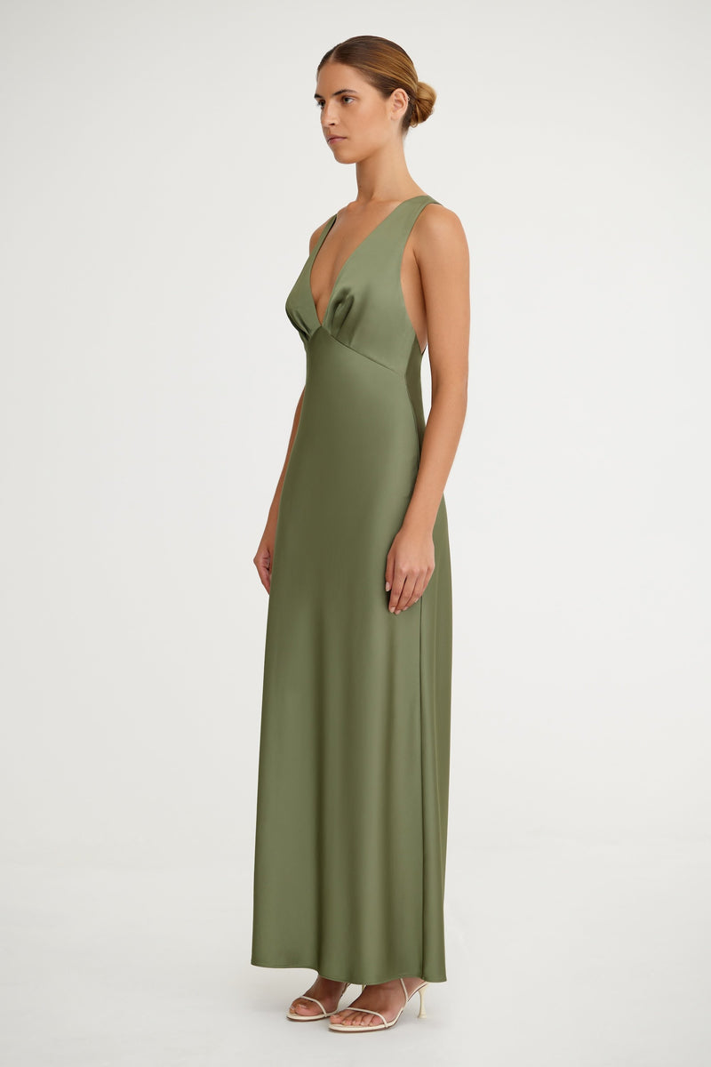 LUCILE BIAS MAXI DRESS