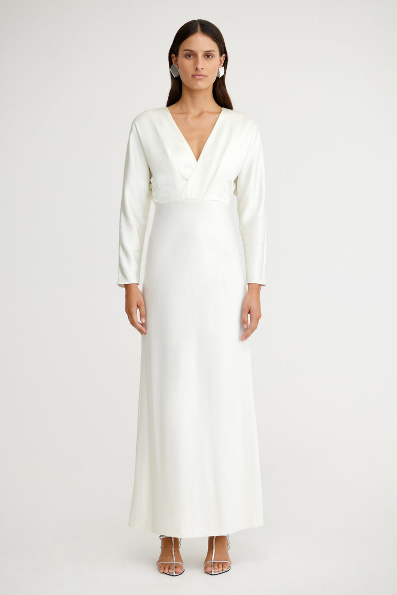 SO ONLINE AU Lucile Long Sleeve Maxi Dress, Bone, AU10 US6 SO ONLINE AU Lucile Long Sleeve Maxi Dress, Bone, AU10 US6