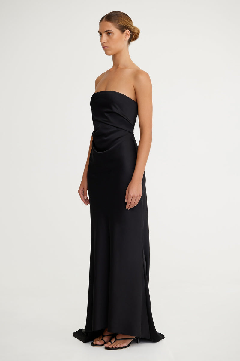 Significant Other Black Lucile Strapless Gown AU 8 Womens Significant Other Black Lucile Strapless Gown AU 8 Womens