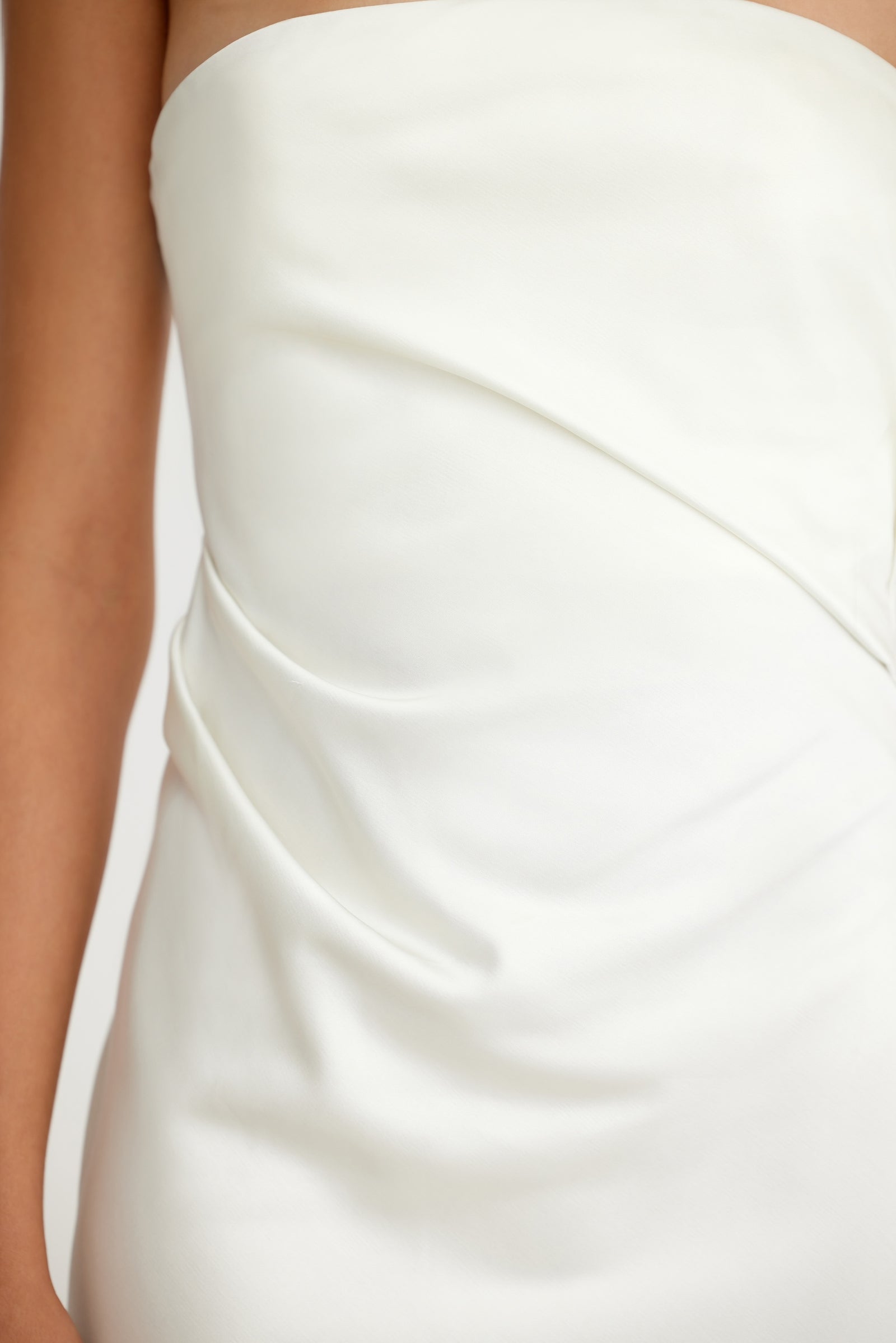 lucille strapless maxi dress Lucile Strapless Gown in Bone White