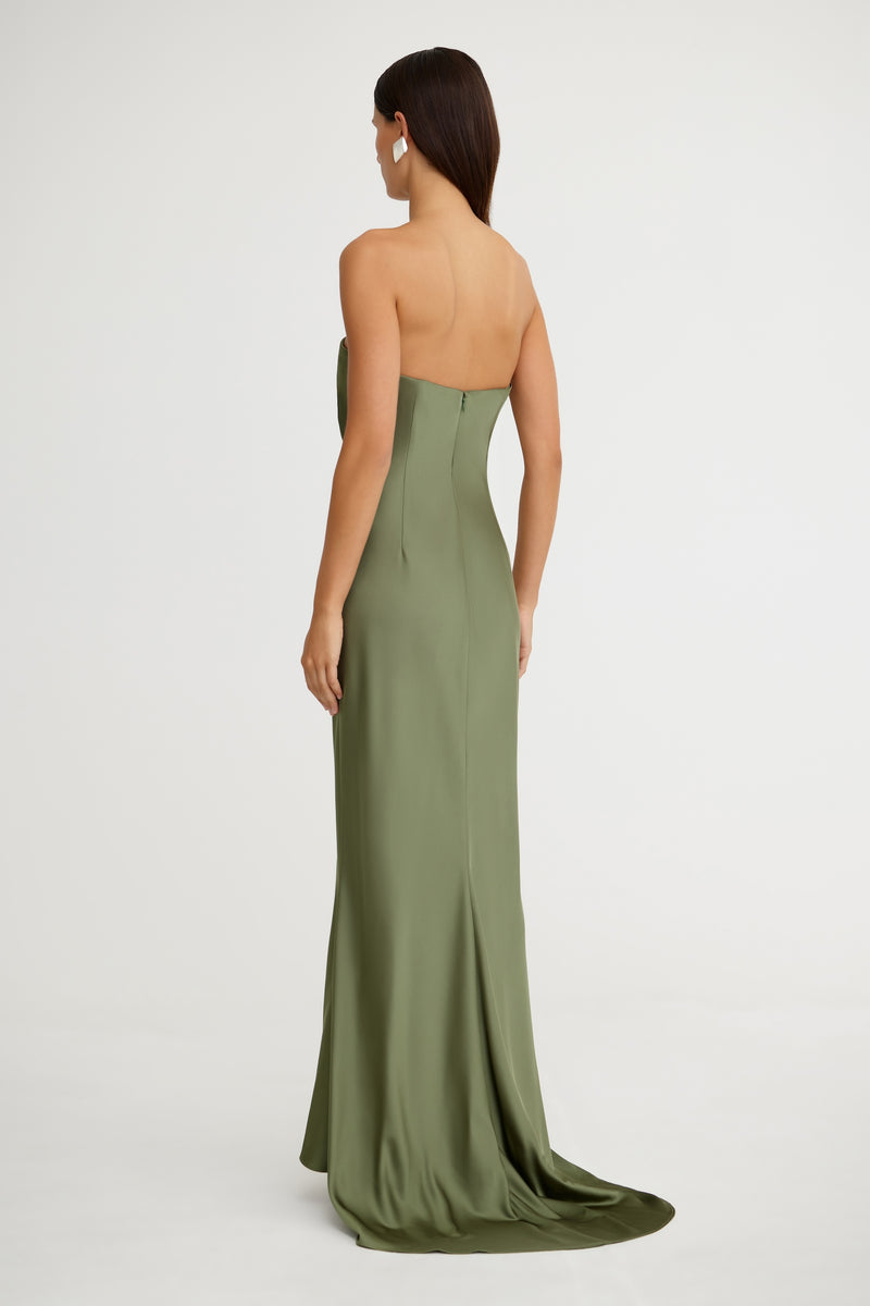 Significant Other Bottle Green Lucile Strapless Gown 14 Womens Significant Other Bottle Green Lucile Strapless Gown 14 Womens