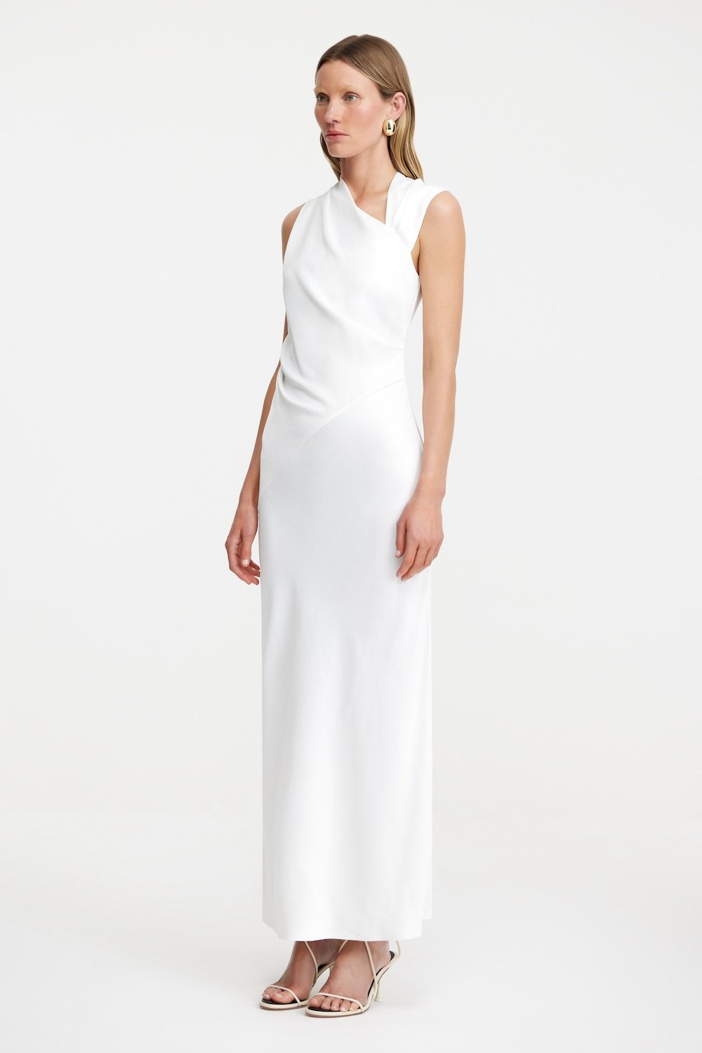 becca tiered maxi dress SO ONLINE AU Women's Ivory Satin Maxi Dress, AU6 US2