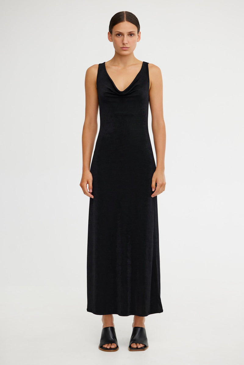 luna maxi dress black Luna Magic Lace Overlay Maxi Dress Black
