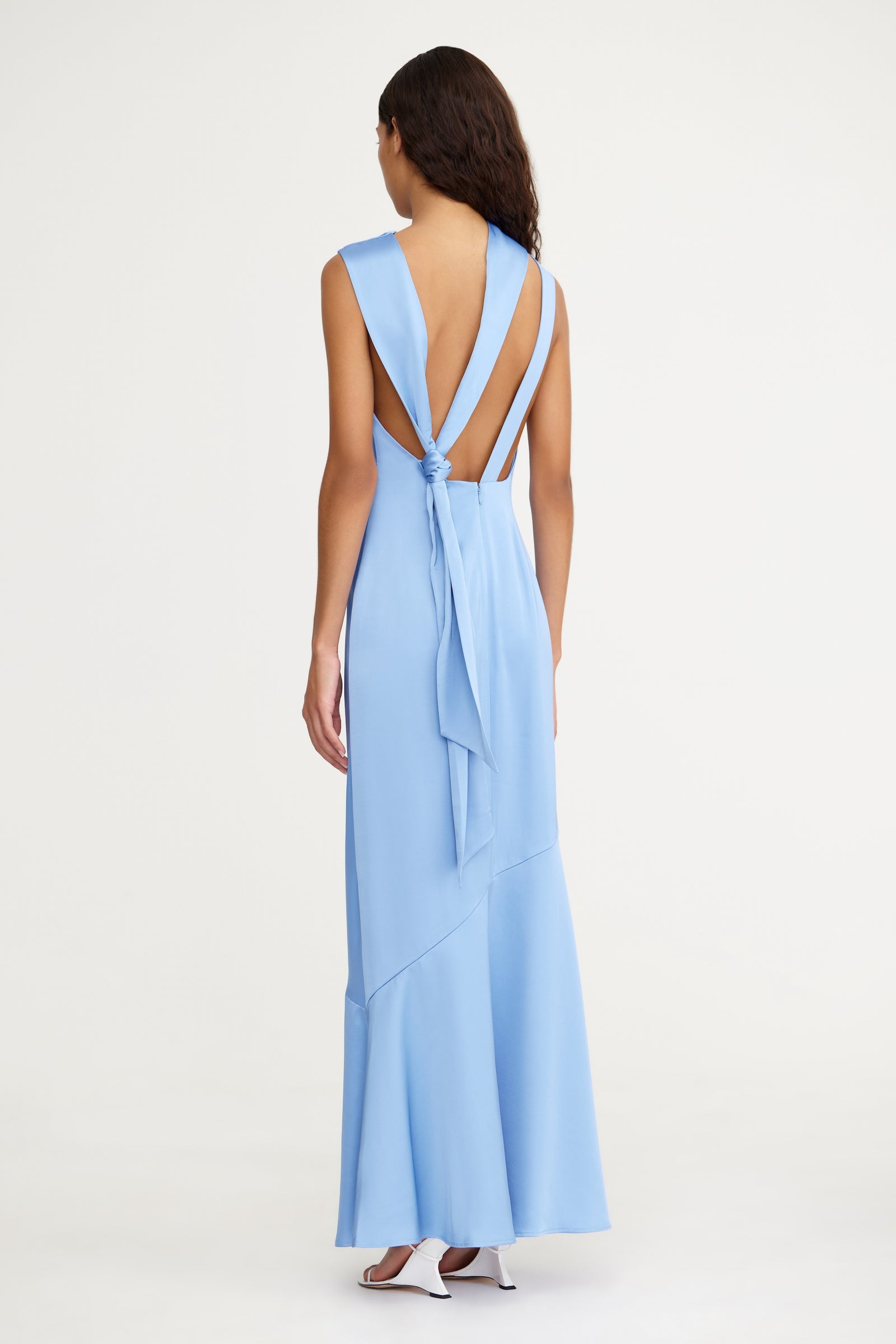 lana tie-back satin maxi dress LANA MAXI DRESS