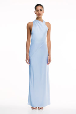 significant other annabel asymmetrical satin maxi dress Significant Other Anabell Cowl-Neck Maxi Dress