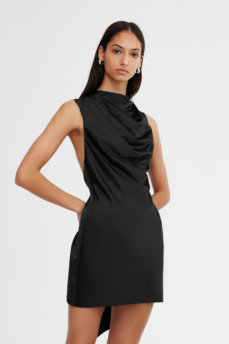 SO ONLINE AU Annabel Bias Mini Dress, Black, AU12 US8 SO ONLINE AU Annabel Bias Mini Dress, Black, AU12 US8