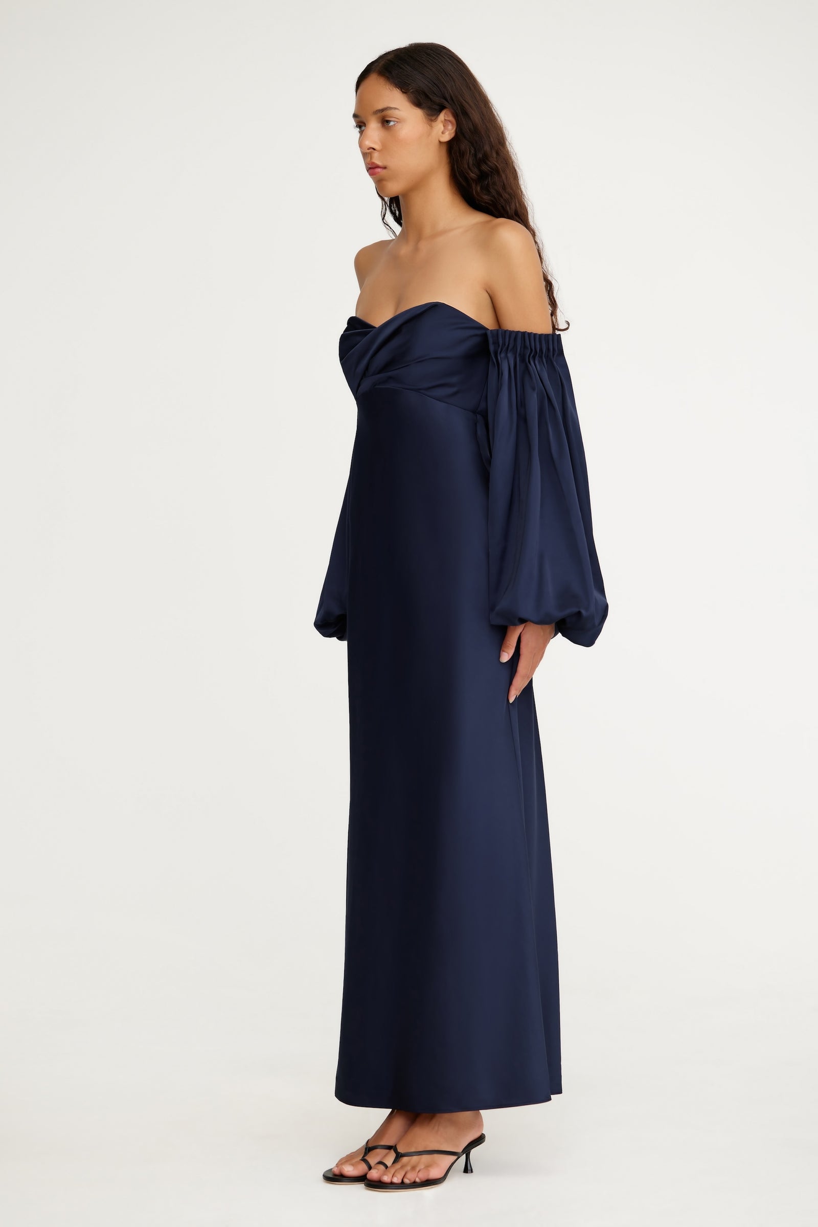 danika off shoulder dress Grey Off Shoulder Maxi Danika Dress XS